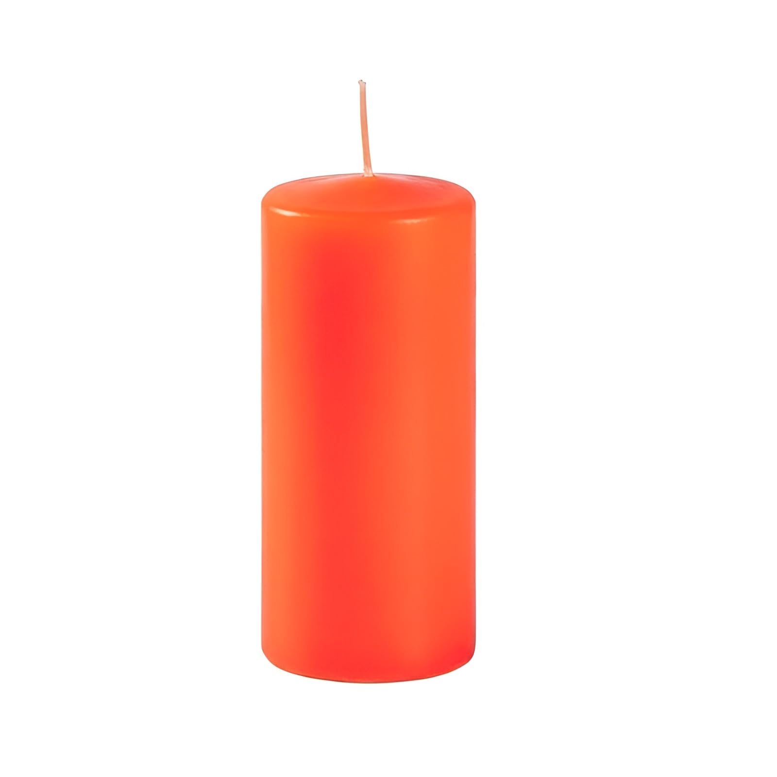 Pack of 12 Candle Candles Diameter 5 cm Height 15 cm Pumpkin Orange Colour 48 Hours Burning Time Unscented Cereria Di Giorgio