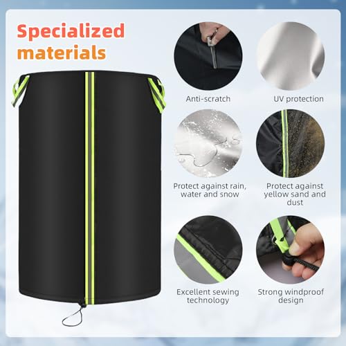 Image of Tire Cover with 4 Pads, Tire Covers for Storage Waterproof 420D Tire Storage Bag Universal Tire Covers for Storage with Zipper for Trucks, SUV, Trailer Sun Rain Snow Protection (for 31.5'' Diameter)