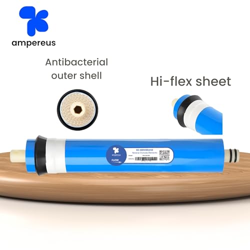 Image of AMPEREUS RO Water Filter Kit | Pre Carbon, Post Carbon, Sediment Filter & 80 GPD Membrane | Complete Replacement Filter Set for RO Water Purifiers - Clean & Safe Drinking Water