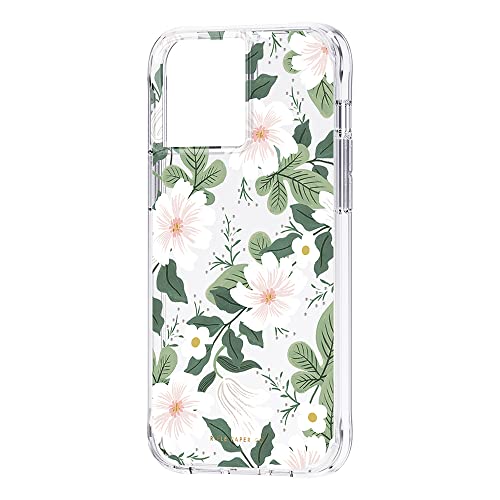 Image of Rifle Paper Co. iPhone 13 Pro Max Case - 10ft Drop Protection with Wireless Charging - Luxury Floral 6.1' Cute Case for iPhone 13 Pro Max - Slim, Anti Scratch, Shock Absorbing Materials - Willow
