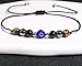 QqzsJewls Evil Eye Beaded Bracelets for Women Men, Empath Energy Triple Protection Gifts for Her Him, Tiger Eye Tourmaline Hematite Natural Healing Stone Bracelets