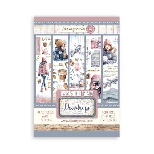 Stamperia, Washi Pad for Scrapbooking Albums, Card Making, Bullet Journalling and More, Translucent and Easy to Cut
