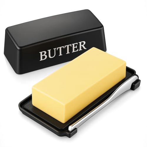 Butter Dish With Cover And Knife,Food Grade Plastic Butter Holder