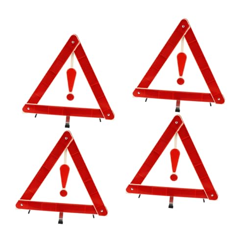 Triangle avertissement voiture kit de sécurité 4 pièces avec trépied stable routier