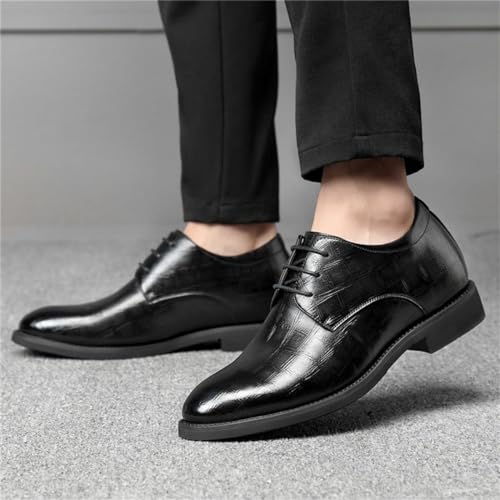 Men's 3.14'' Taller Oxford Lace-Ups Height Increasing Elevator Shoes Leather Tuxedo Business Dress Shoes3
