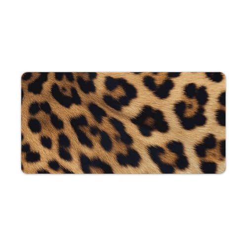 Alfombrilla para escritorio rugosa con diseño de leopardo blanco miniatura 1
