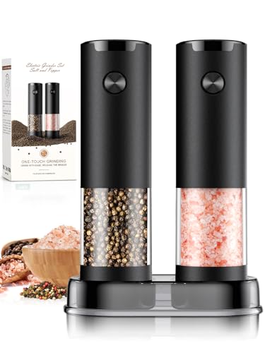 Electric Salt and Pepper Grinder Set Automatic Battery Pepper Mill