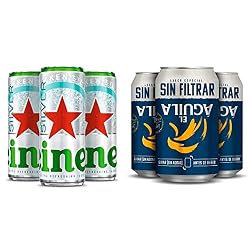 Heineken Silver Cerveza Lager Pack Lata, 24 x 33cl + El Aguila Sin Filtrar Cerveza Lager Especial Pack Lata, 24 x 33cl