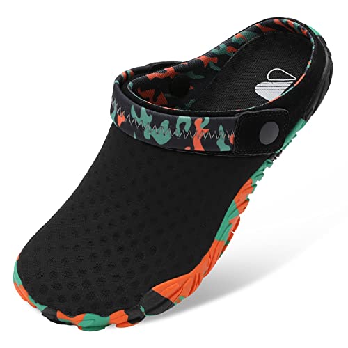 Besroad Unisex Summer Beach Swimming Surfing Sport Water Shoes Breathable Hiking Walking Shoes Camo Black 7.5Women/6 Men #TOP22