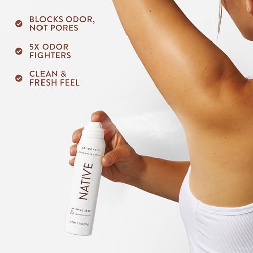 Native Aluminum-Free Body Spray, Coconut & Vanilla Scent, 3.5oz Pack of 2 | Naturally Derived Ingredients for Women & Men | 72-Hour Odor Control | Dries Quickly with No Residue | Vegan & Cruelty-Free - image 6