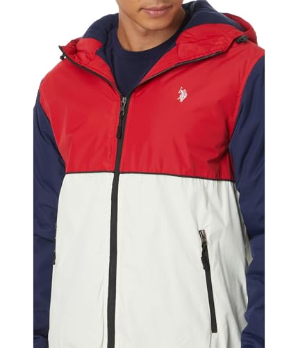 U.S. POLO ASSN. Men's USPA Americana Hooded Polar Fleece Windbreaker3