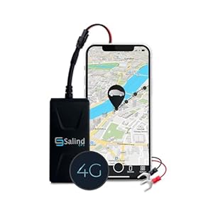 SALIND 01 4G – GPS Tracker for Cars and Other Vehicles – Direct Connection to Battery – UK & Worldwide Real Time Tracking, Route Memory System and Alarms – Total Wire Length 1.06m