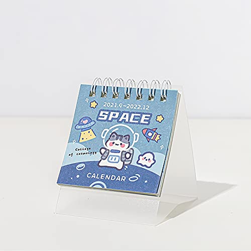 MAXLEAF Pocket Planner Calendar 2021-2022 Calendar Planner Cartoon Space Theme Mini Size Desktop Schedule Calendar for Planners Appointments, Portable Mini Calendars for Dates, 2022 Academic School Schedule Planners