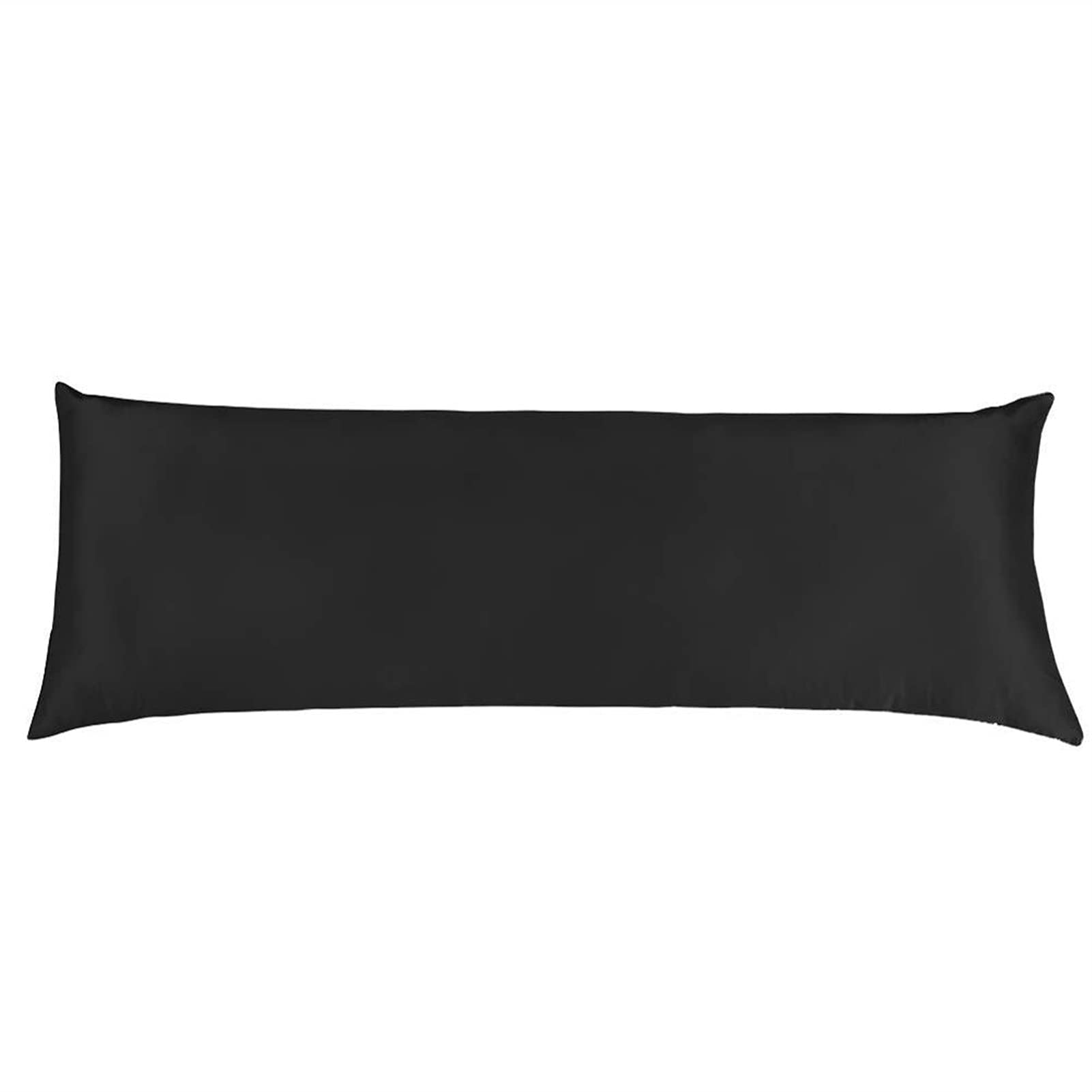 Fundas de Almohada Funda de Almohada Larga de Seda de Seda Pura con Cremallera Oculta con Cremallera de Seda Suave Cubierta de Almohada para Ropa de Cama (Color : Black, Size : 51x152cm)