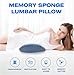 SWZEC Memory Foam Lumbar Support Pillow: Stress-Relieving and Slow-Rebounding for Protection. (Gray)