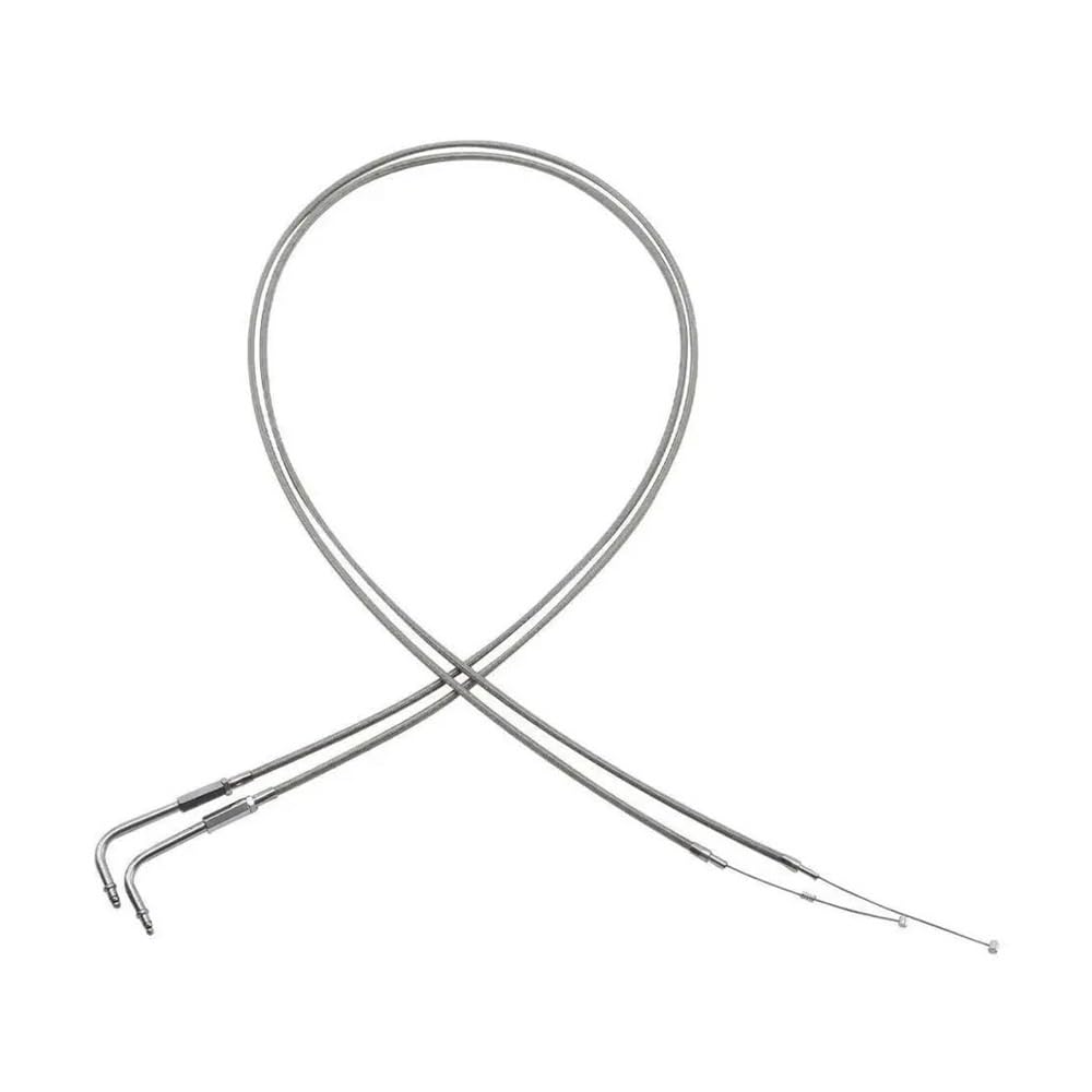 Línea Embrague Freno Para Road Para King Para Dyna Para Softail Para FXST Para FLST Para FXD 1996-2010 Para FLT 1996-2007 Para FLH 1996-2007 160cm 63'' Cable Acelerador Latiguillo Freno Moto