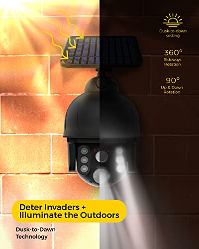 Guardian Torch Mark II - Security Solar Outdoor Lights (1 Pack) - Solar Powered Motion Sensor Outdoor Lights - Waterproof - Solar Flood Lights Outdoor with 11 Powerful LEDs - Floodlight for Outside