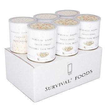 非常食 長期保存食のサバイバルフーズ 大缶ファミリーセット(クラッカー＆野菜シチュー)計60食セット