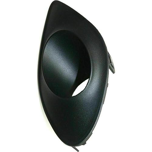 Image of Front Left Driver Side Bumper Insert Fog Light Bezel Molding Cover Grille Trim Black Textured For 2015 16 17 18 19 20 21 22 2023 Dodge Charger Scat Pack SRT392 Hellcat Models 68280429AA CH1038171