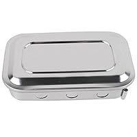 304 Edelstahl Medizinische Sterilisator Box Chirurgische Instrumente Aufbewahrungsboxen für professionelle Chirurgie, Tierärzte, Schönheitssalon, Zahnarztgebrauch (20,3 cm (mit Löchern))