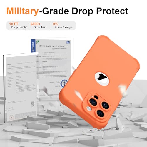 ORETECH 3-in-1 for iPhone 14 Pro Max Case with 2X Screen Protector,Orange by ORETECH - Used condition - Image 5