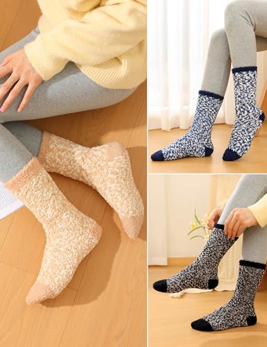 Litfun Fuzzy Socks for Women Cozy Fluffy Winter Warm Sleep Socks Super Comfy and Soft2