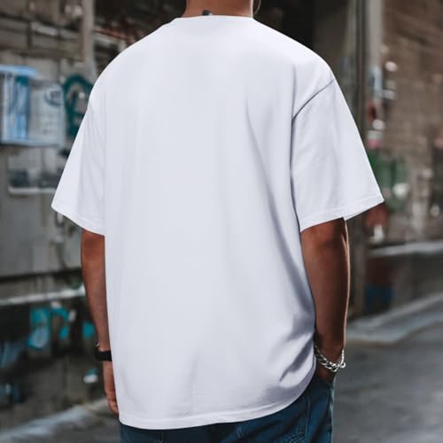 Image of BeWithYou Oversized Graphic Tshirts for Men Vintage Los Angeles Letter Graphic Shirt Baggy Streetwear Tee Casual Cotton Tops