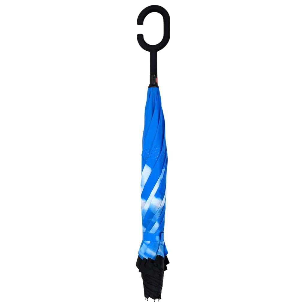 Parapluie à poignée en C Noir 108 cm, léger et Compact, idéal pour Voyage, Maison ou Jardin, avec Tissu résistant à l’Eau, Baleines en Fibre de Verre, pour Pluie, Vent ou randonnée