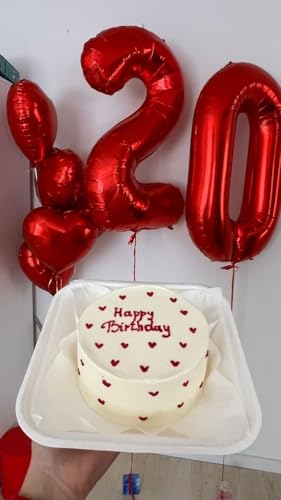 Image of 40 Inch Red Number 7 Balloon Birthday Party Decorations for Men & Women | 40 Inch Red inflatable foil number balloons, large birthday decorations for 7th birthday