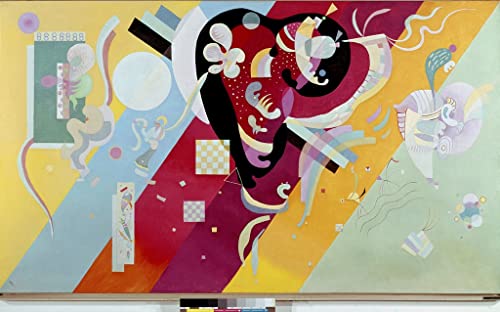 Composition Ix Kandinsky poster sur toile 50 x 70 cm tableau abstrait salon sans cadre