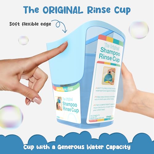 Image of Shampoo Rinse Cup for Kids | Baby Bath Pail | Tear Free Baby Rinser Pail - Three Color Choices