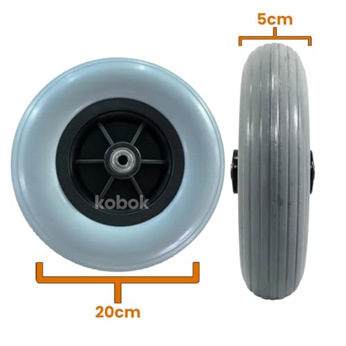 Roda Dianteira Pneu Maciço 200x50 Aro 8