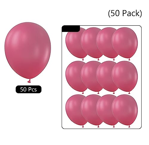 Image of 50 Pcs Retro Balloons Made of Strong Rubber (Retro Pink)