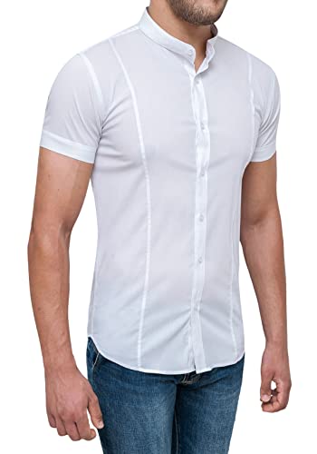 Chemise homme slim fit à manches courtes pour éviter la chaleur tout en restant élégant - 3