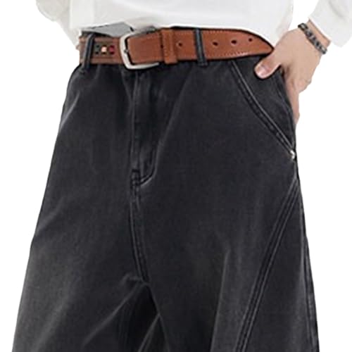 Mens Streetwear Hip Hop Baggy Jeans Wide Leg Skater Denim Pants Loose Long Trousers4