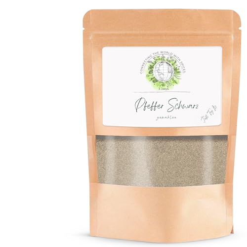 Premium Pfeffer schwarz - gemahlene Pfefferkörner - Gemahlen - Schwarzer Pfeffer - 100g - Spezial Qualität - Pfefferkörner