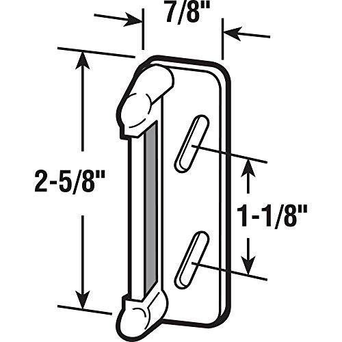 Image of Prime-Line K 5004 Aluminum Painted Black, Spring-Loaded Screen Door Strike Plate (Single Pack)