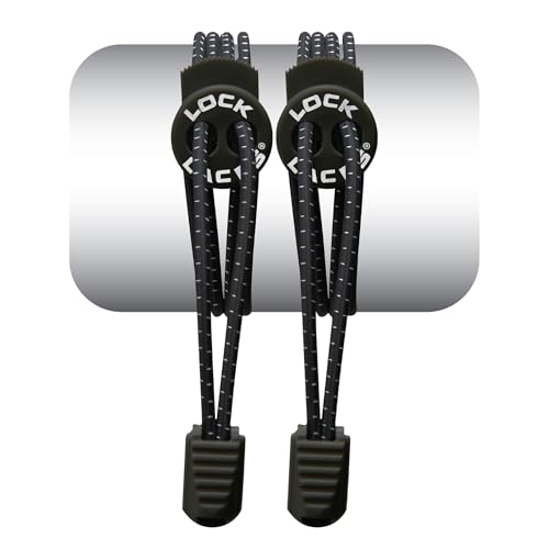 Image of Lock Laces - Elastic No Tie Shoelaces 1 Size Fits All for Kids Adults Tieless Shoe Laces Tennis Shoes Sneakers