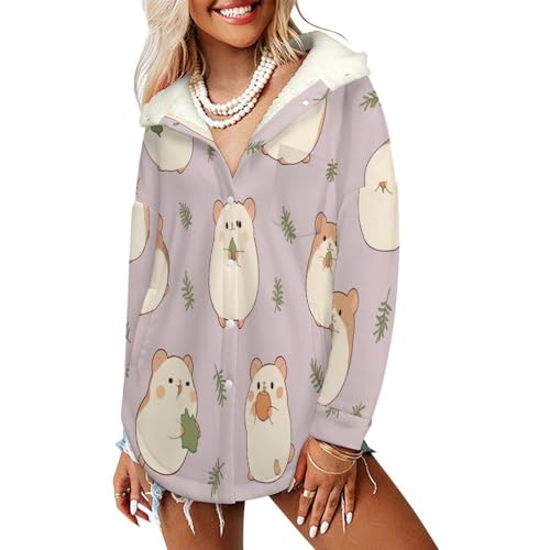 Veste polaire femme hamster idéale pour des soirées d'hiver cocooning
