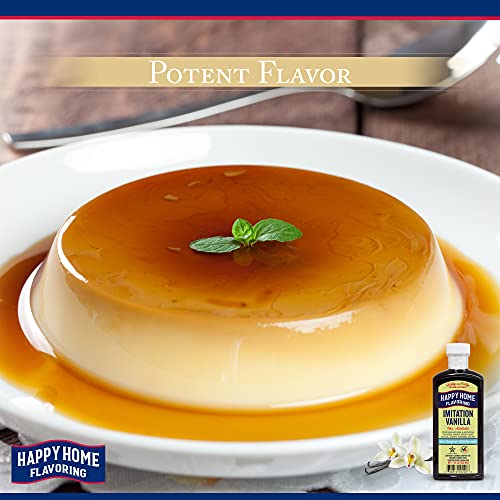 Happy Home Imitation Vanilla Flavoring, Non-Alcoholic, Certified Kosher, 7 Oz. #TOP4