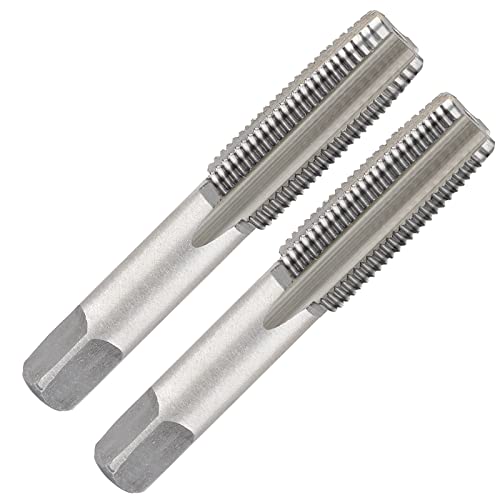 Image of 2pcs M10x1.0 Tap, M10 Metric Thread Tap Right Hand Thread Tapping Tool, HSS Thread Milling Taps (M10 x 1.0, Taper & Plug Tap)