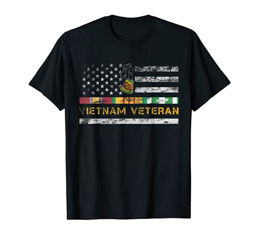 Camisa de la bandera de Vietnam con orgullo para veteranos de la guerra de Vietnam Camiseta