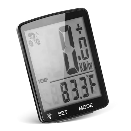 Ciclocomputador inalámbrico con pantalla LCD resistente para bicicleta Abaodam