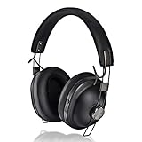 Panasonic Retro Noise Cancelling Bluetooth Wireless Headphone with Voice Assist, Microphone, Deep Bass Enhancer, 24 Hours Playback -RP-HTX90N-K (Black)