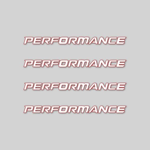 Image of 4Pcs Performance Sticker for Car Wiper Stickers All Cars Rear Wiper Car Sticker Exterior Decal Vinyl L x H 10 x 1.5Cm (White,Red 1)