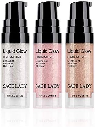 3 Pack Liquid Highlighter Makeup Set Smooth Radiant Illuminator For Face Bronzer