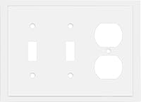 Vista 28 de Henne Bery Placa decorativa de pared con borde moderno, tapa de tomacorriente para cubrir enchufe, aleación de zinc maciza duradera