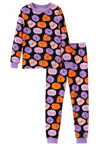 PATPAT Kids 2 Pieces Pajama Sets with Bamboo Viscose,Snug Fit Pjs for Girls,All-Season Comfort Sleepwear, Ages 2-12 Years