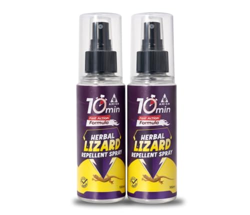 Image of Amish Herbal Lizard Spray 100ml Pack Of 2 |10 Minutes Formula |Removes Entire Lizard colony|Powerful 100% Organic No Chemical Lizard Repellent Spray For home and kitchen