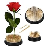 Coldairsoap 3 Pack Kenzan Flower Frog Round Frog Flower Arranger with 2-in-1 Needle Straightener for Flower Arrangement Brass Kenzan Japanese Flower Holder for Plant Decoration and Fixation